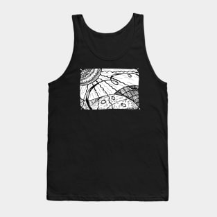 Ink drawing - Tangle Sheep Pasture Tank Top